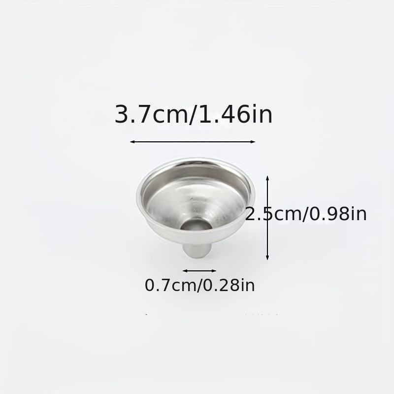 Set of 6 Stainless Steel Mini Funnels for Bottles Essential Oils Spices