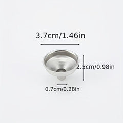 Set of 6 Stainless Steel Mini Funnels for Bottles Essential Oils Spices