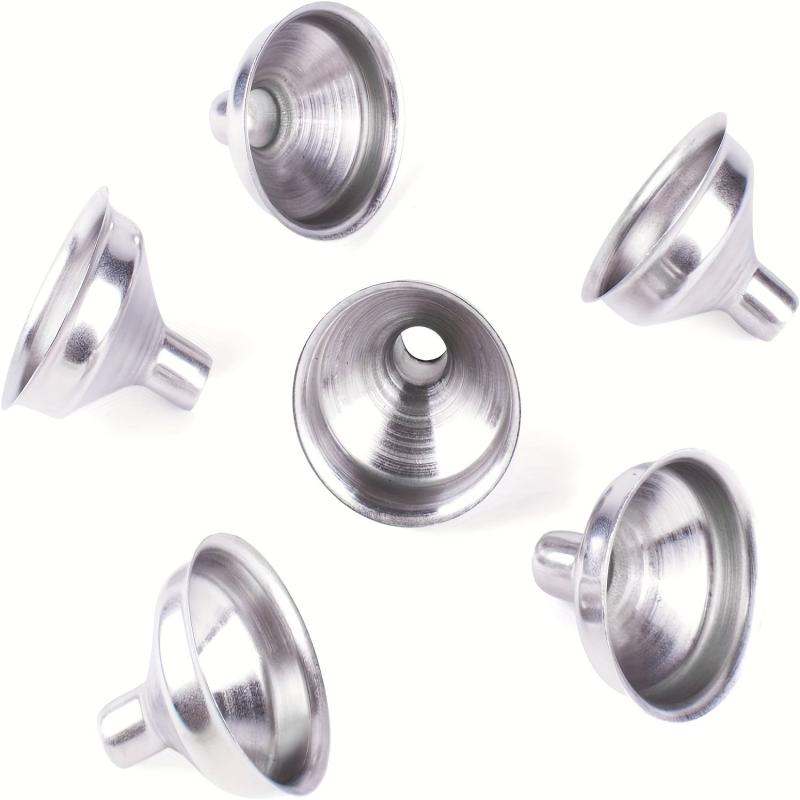 Set of 6 Stainless Steel Mini Funnels for Bottles Essential Oils Spices