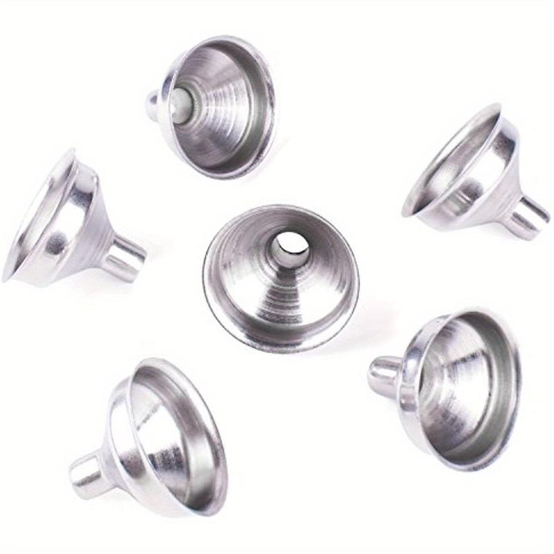 Set of 6 Stainless Steel Mini Funnels for Bottles Essential Oils Spices
