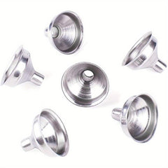Set of 6 Stainless Steel Mini Funnels for Bottles Essential Oils Spices