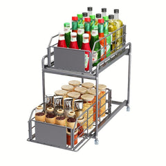 Pull Out Spice Rack Kitchen Organization Sliding Spice Organizer Shelf