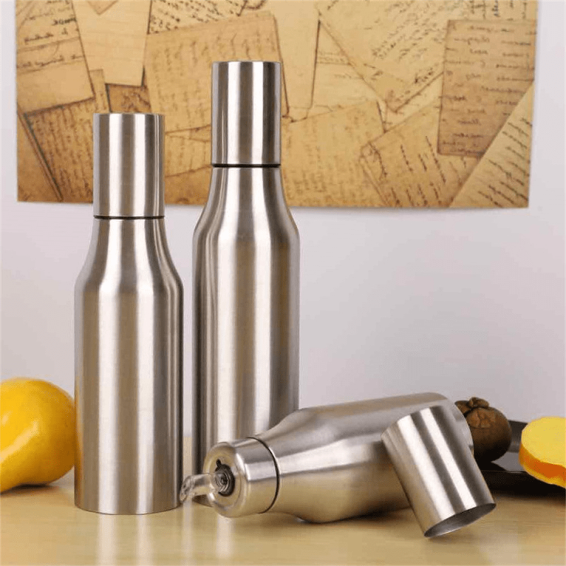 Stainless Steel Olive Dispenser Bottle w/ Cap