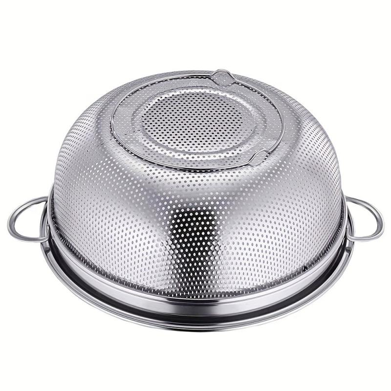 Stainless Steel Colander Strainer with Handle for Kitchen Drainage