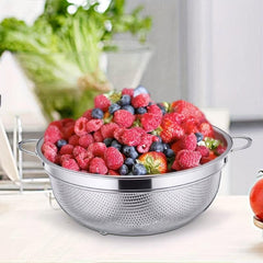 Stainless Steel Colander Strainer with Handle for Kitchen Drainage