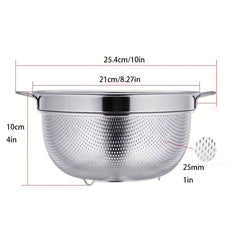 Stainless Steel Colander Strainer with Handle for Kitchen Drainage