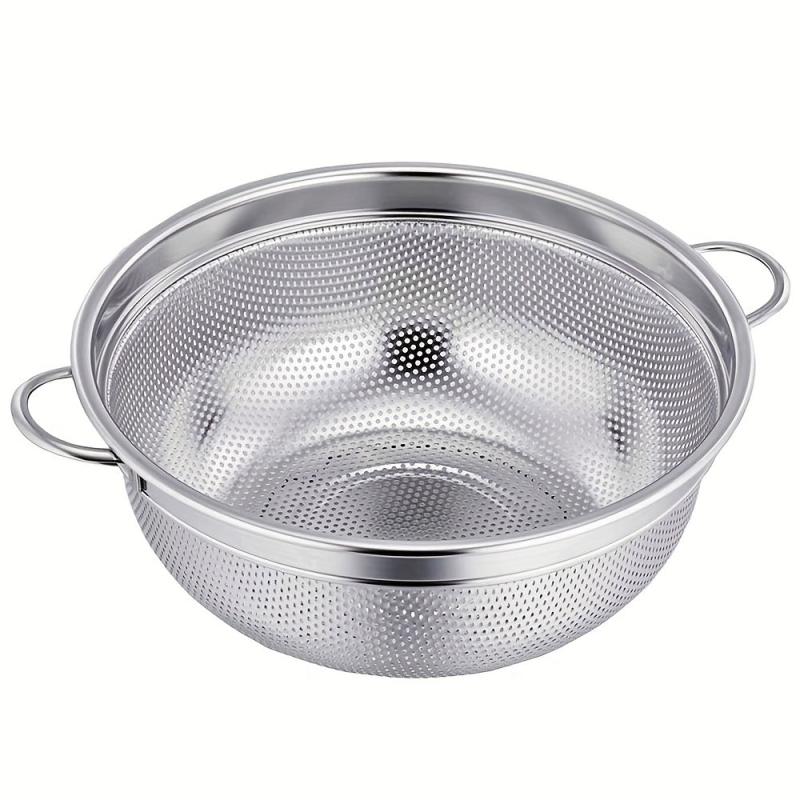 Stainless Steel Colander Strainer with Handle for Kitchen Drainage