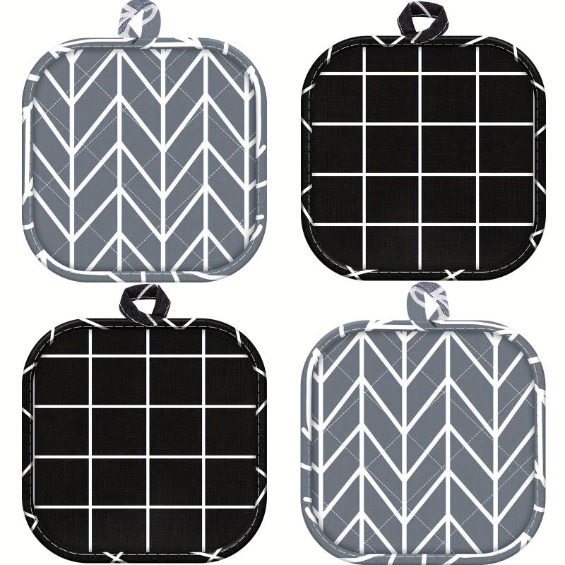 Lattice Printing Thickened Pot Holder Plaid Pattern Heat Insulation Pad