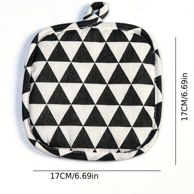 Lattice Printing Thickened Pot Holder Plaid Pattern Heat Insulation Pad
