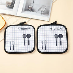 Lattice Printing Thickened Pot Holder Plaid Pattern Heat Insulation Pad