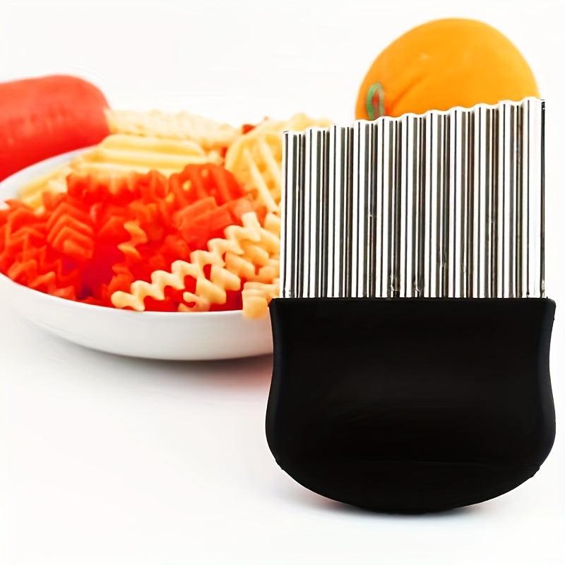 Crinkle Potato Cutter Chef Multi Stainless Steel Chopper For Carrot
