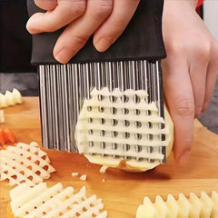 Crinkle Potato Cutter Chef Multi Stainless Steel Chopper For Carrot