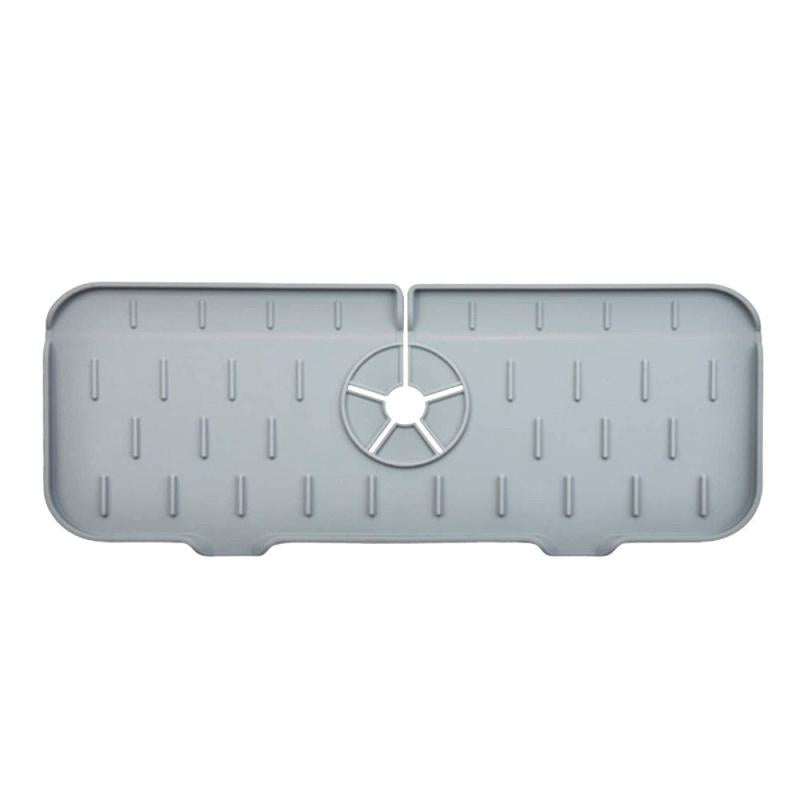 Silicone Drying Pad Square Floral Pattern Dish Drying Mat
