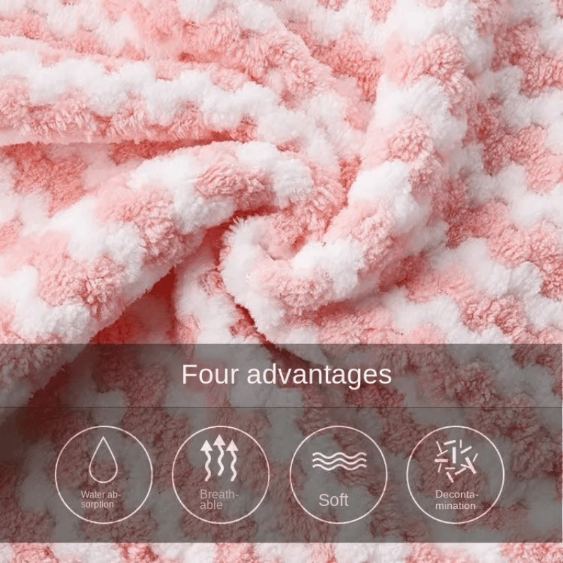 3pcs Microfiber Dish Cloths Double Sided Kitchen Cleaning Drying Towels