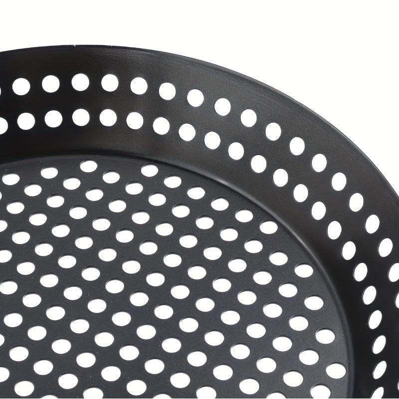 Non Stick Grill Topper Foldable Round Barbecue Tray for Outdoor Cooking