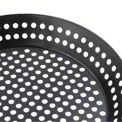 Non Stick Grill Topper Foldable Round Barbecue Tray for Outdoor Cooking