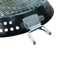 Non Stick Grill Topper Foldable Round Barbecue Tray for Outdoor Cooking