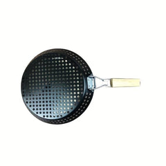 Non Stick Grill Topper Foldable Round Barbecue Tray for Outdoor Cooking