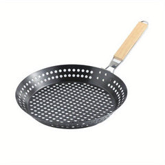 Non Stick Grill Topper Foldable Round Barbecue Tray for Outdoor Cooking
