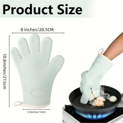 Silicone Oven Mitts Heat Resistant Grilling Gloves Non Slip Heat Gloves