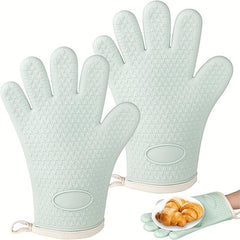 Silicone Oven Mitts Heat Resistant Grilling Gloves Non Slip Heat Gloves