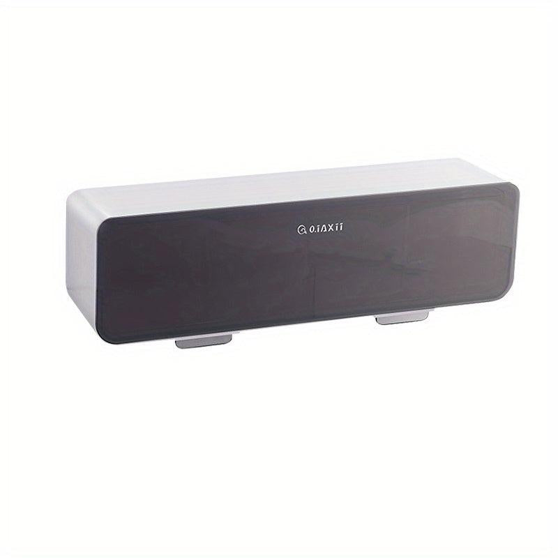 1pc Wall-mounted Spice Box with Lid Moisture-proof Seasoning Storage