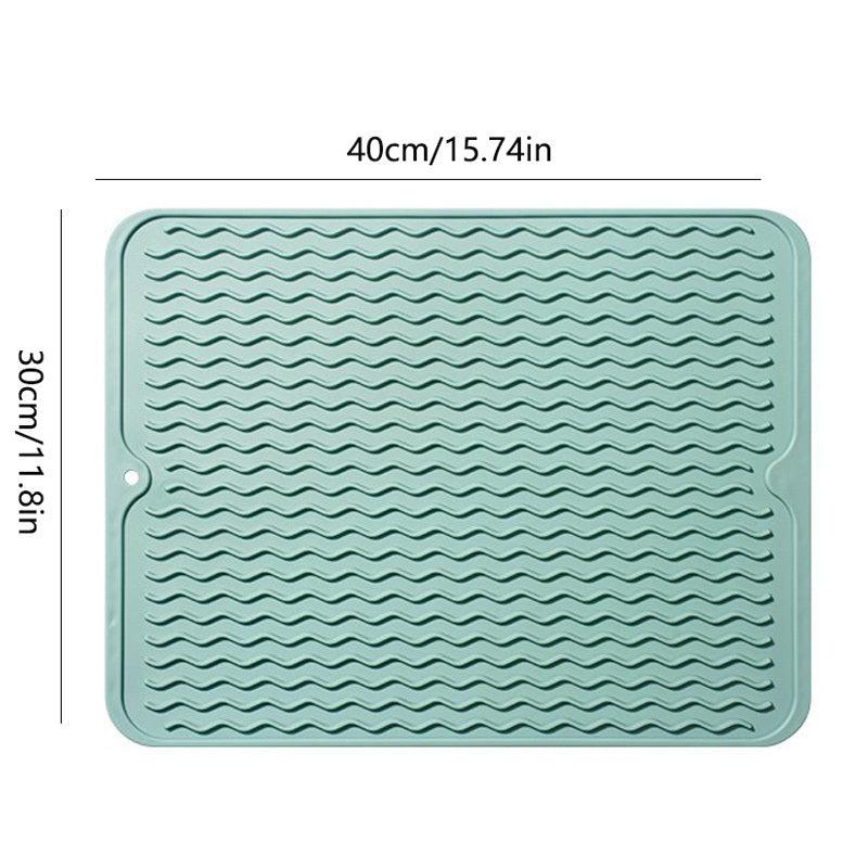 2pcs Cutlery Drain Mat Silicone Placemats Kitchen Insulation Table Mat