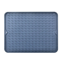 2pcs Cutlery Drain Mat Silicone Placemats Kitchen Insulation Table Mat