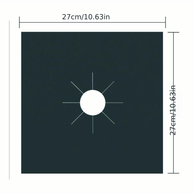 4pcs Gas Stove Protective Mat High Temp Resistant Washable Kitchen Use