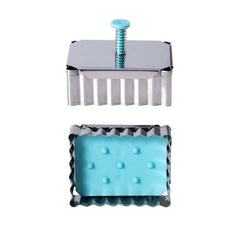 1pc Stainless Steel Cookie Plunger Cutter