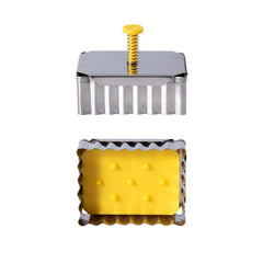 1pc Stainless Steel Cookie Plunger Cutter