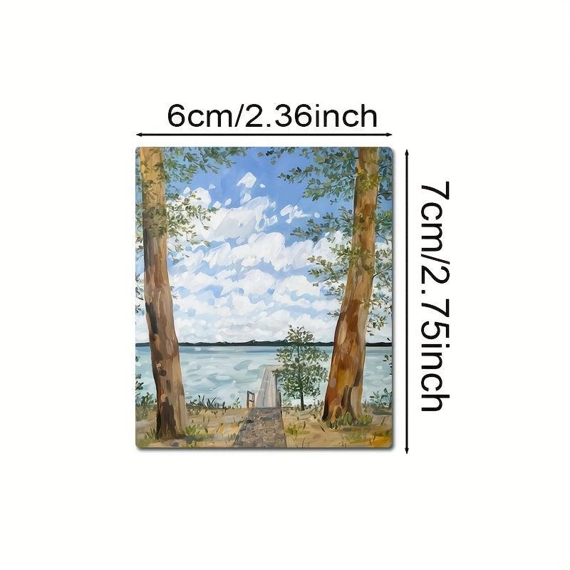 Natural Landscape Refrigerator Magnet 3D Magnetic Stickers for Kitchen Decor