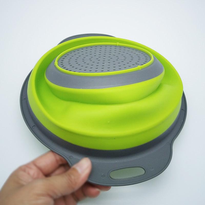 Foldable Silicone Colander for Kitchen Sink Washing - Fruits & Vegetables