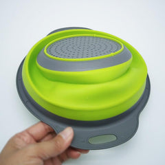 Foldable Silicone Colander for Kitchen Sink Washing - Fruits & Vegetables