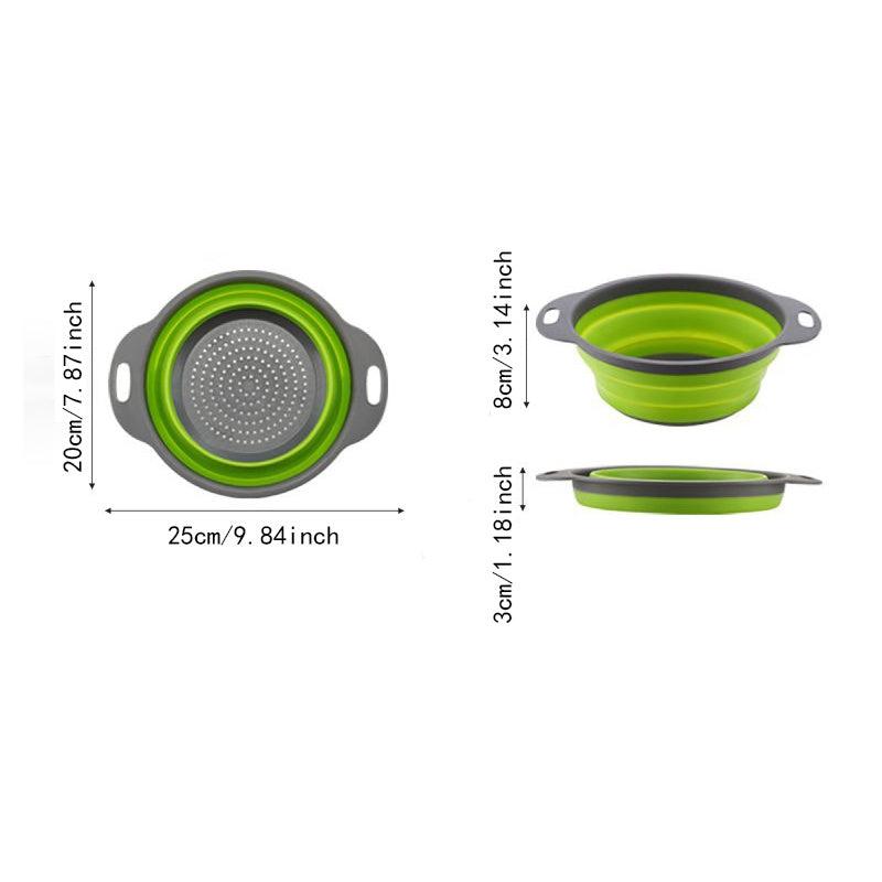 Foldable Silicone Colander for Kitchen Sink Washing - Fruits & Vegetables
