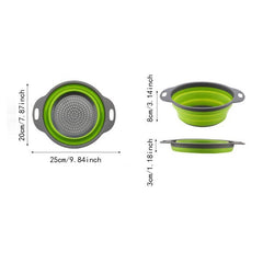 Foldable Silicone Colander for Kitchen Sink Washing - Fruits & Vegetables