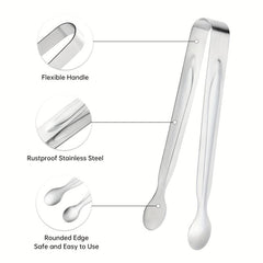 Stainless Steel Ice Cube Coffee Sugar Clip Bar Restaurant Outdoor Food Clip