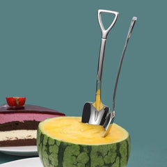 4pcs Stainless Steel Shovel Dessert Fruit Yogurt Spoon