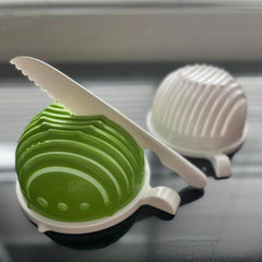 Salad Chopper Double Layer Rotatable Bowl - Vegetable Choppers And Dicers
