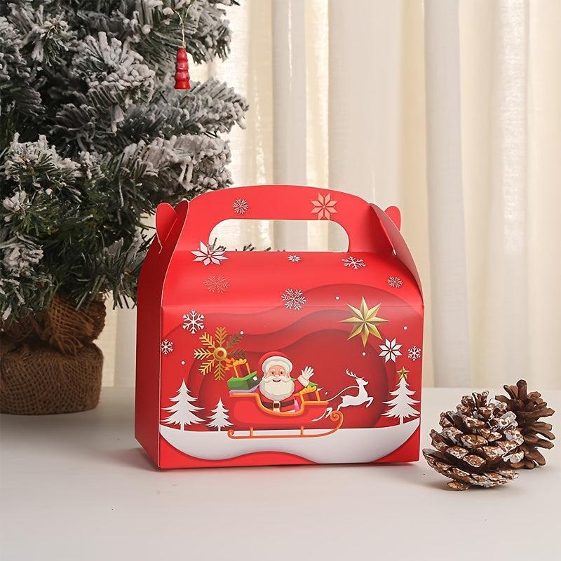 5pcs Christmas Cake Boxes Holiday Gift Boxes Cake Dessert Small Gift Packaging B