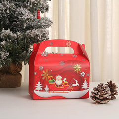 5pcs Christmas Cake Boxes Holiday Gift Boxes Cake Dessert Small Gift Packaging B