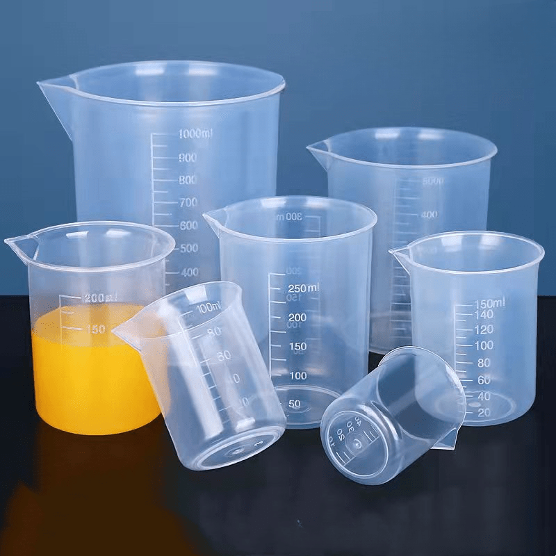 1pc Graduated Beaker 300ml 500ml 1000ml Plastic Meaking Cup Kitchen Lab
