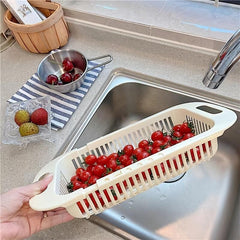 Adjustable Over the Sink Colander for Fruits and Veggies