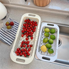 Adjustable Over the Sink Colander for Fruits and Veggies