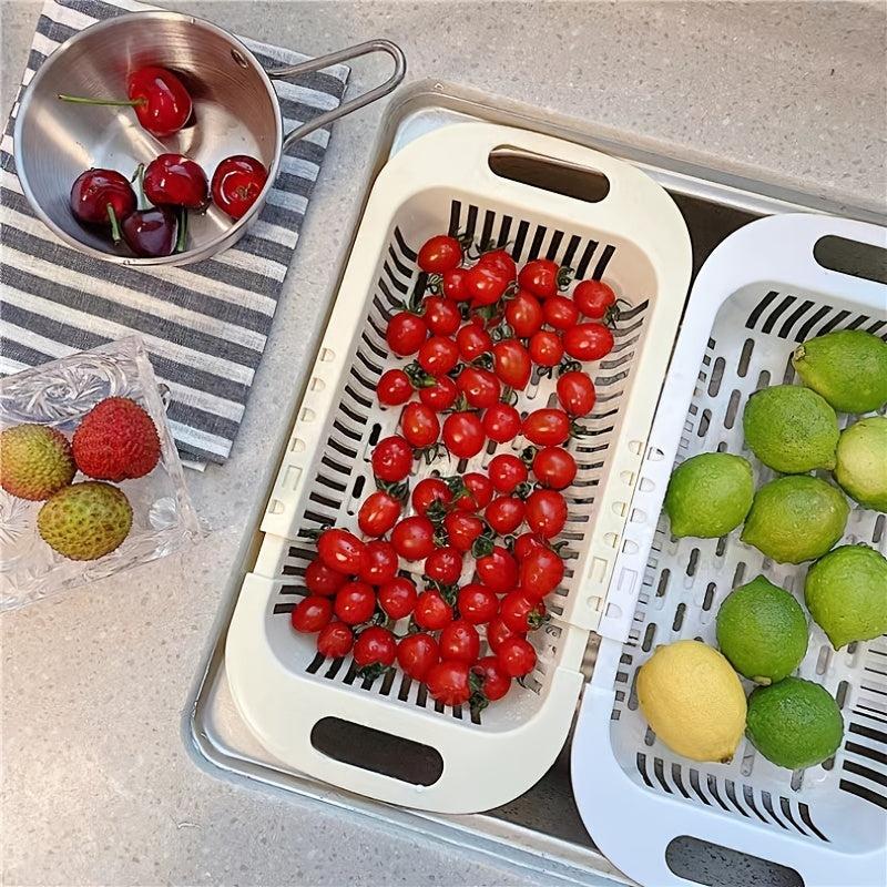 Adjustable Over the Sink Colander for Fruits and Veggies