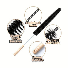 Wooden Handle Drain Cleaner Dryer Vent Cleaner Kit