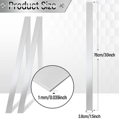 2pcs 30'' 201 Brushed Stainless Steel Trim Metal Finishing Sheet Metal Gap Strip