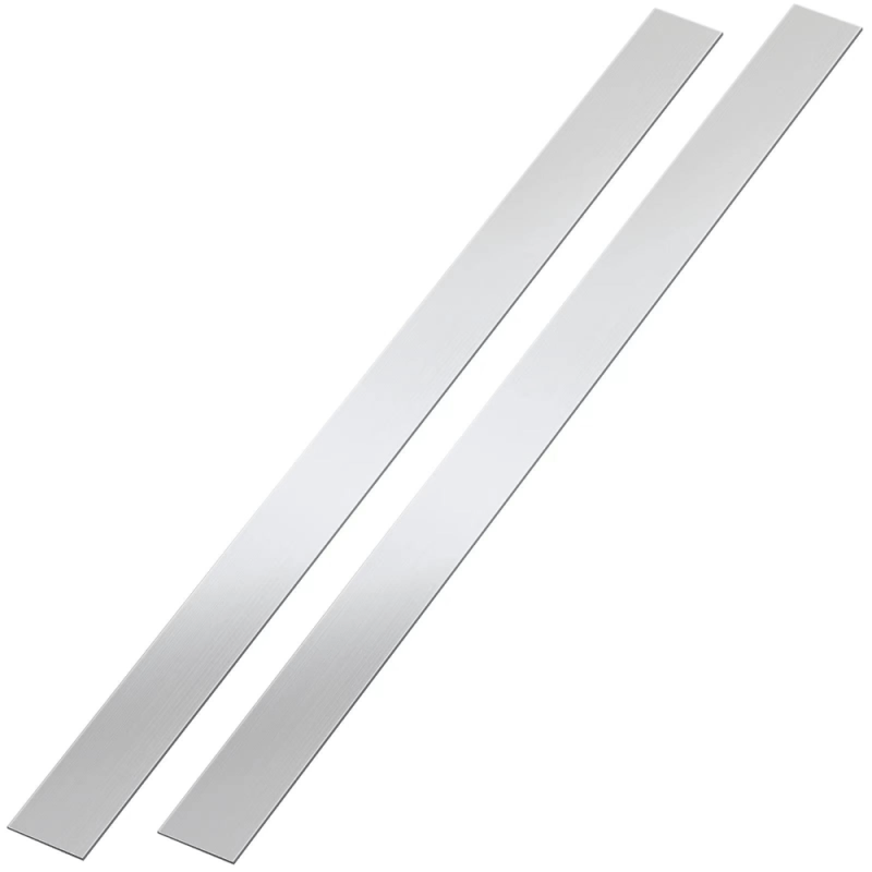 2pcs 30'' 201 Brushed Stainless Steel Trim Metal Finishing Sheet Metal Gap Strip