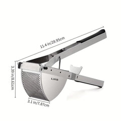 Stainless Steel Potato Masher with Non-Slip Handle - Manual Fruit and Vegetable
