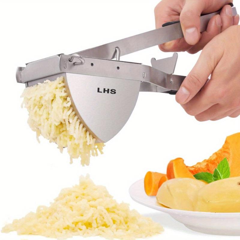 Stainless Steel Potato Masher with Non-Slip Handle - Manual Fruit and Vegetable